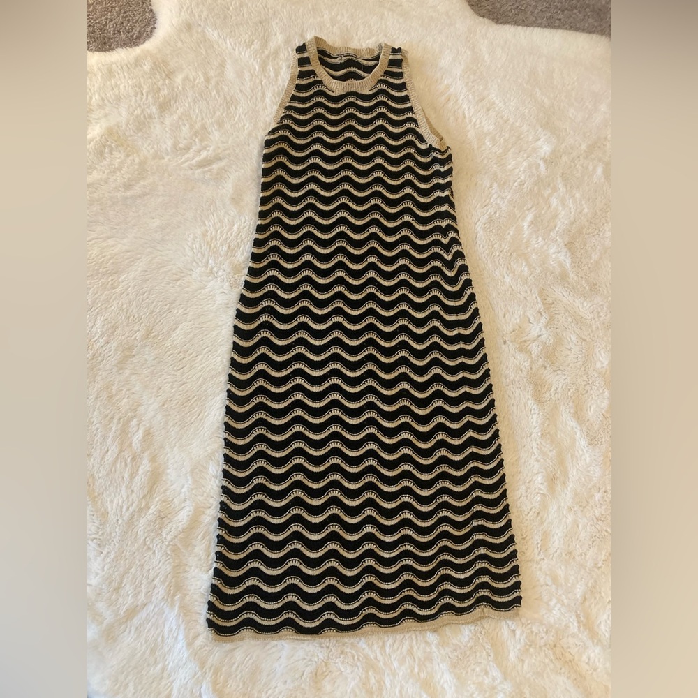 Old Navy Sleeveless Pointelle-Knit Fitted Midi Dress Women’s Size L
